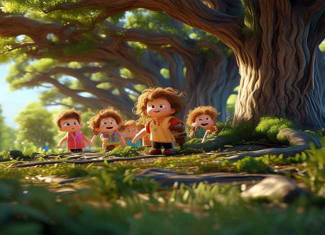 儿童故事树荫视频，树荫幼儿故事视频