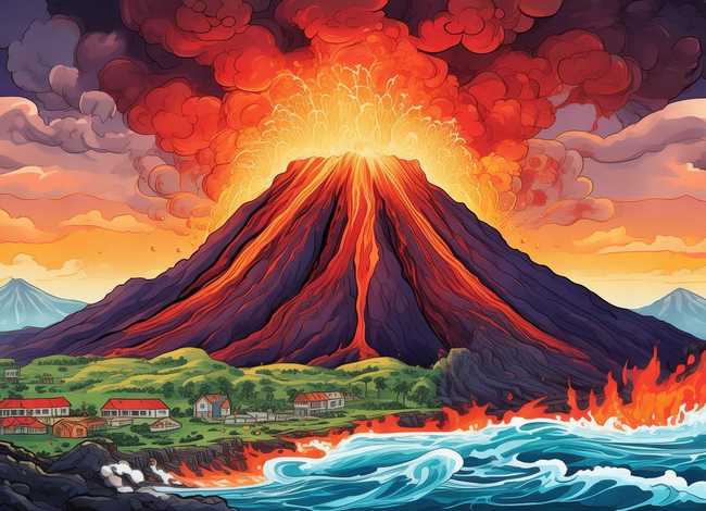 火山爆发了绘本故事，火山爆发了绘本故事内容