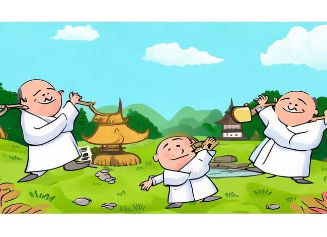 儿童故事三个和尚绘本ppt 三个和尚绘本图片ppt