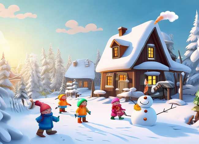 儿童故事《下雪了》（婴幼儿故事绘本《下雪了》）