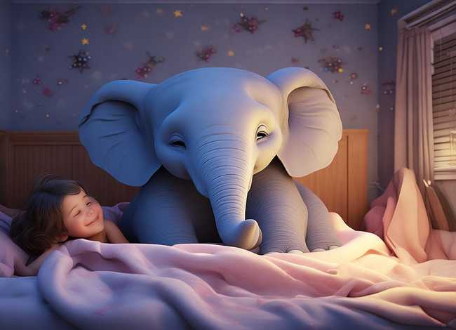 儿童睡前故事大象 - 大象的睡前故事