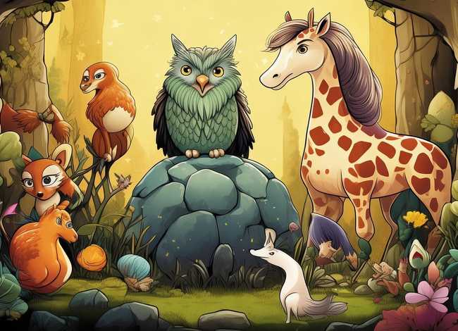 动物的故事绘画 - 动物的故事绘画作品
