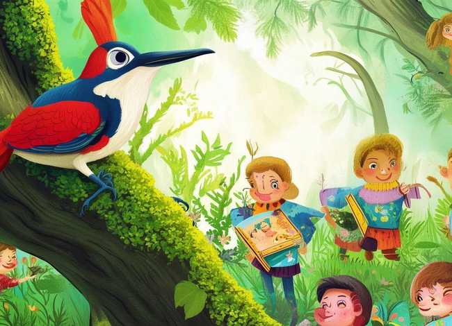 啄木鸟儿童故事绘本（啄木鸟的绘本故事）