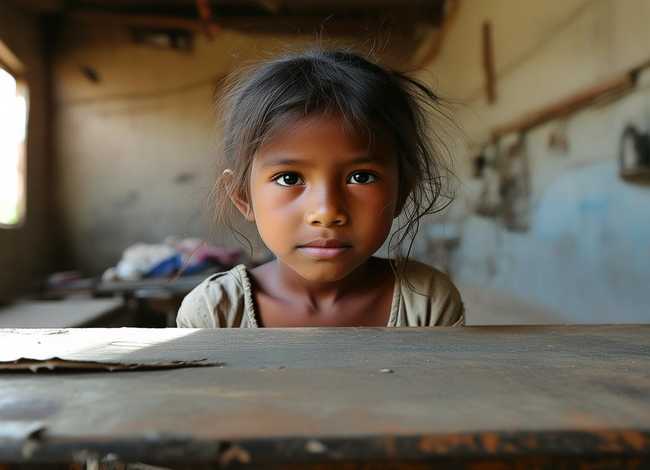 失学儿童图片 - 失学女孩图片