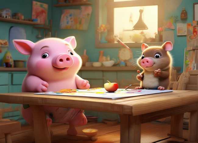 小猪和老鼠看图写话，小猪和老鼠看图写话图片