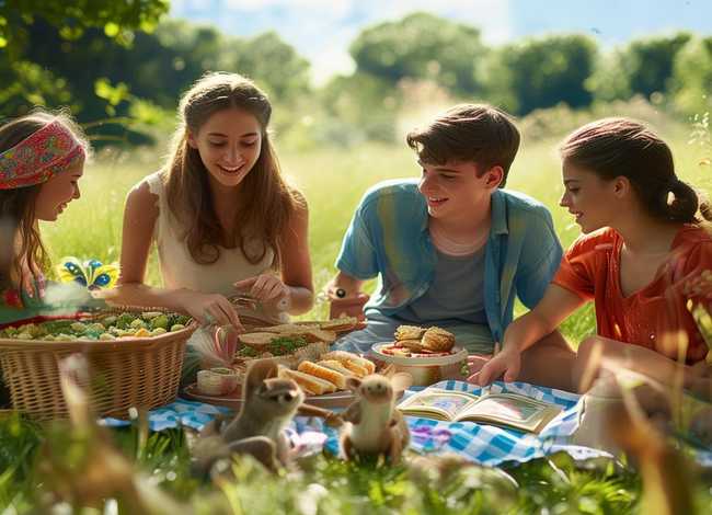 野餐小故事；野餐编一个小故事