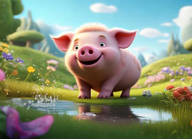 幼儿小故事大全短篇，幼儿故事大全短篇小猪变干净了