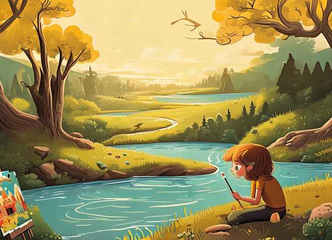 一个故事的绘画简单；一个故事的绘画简单又漂亮