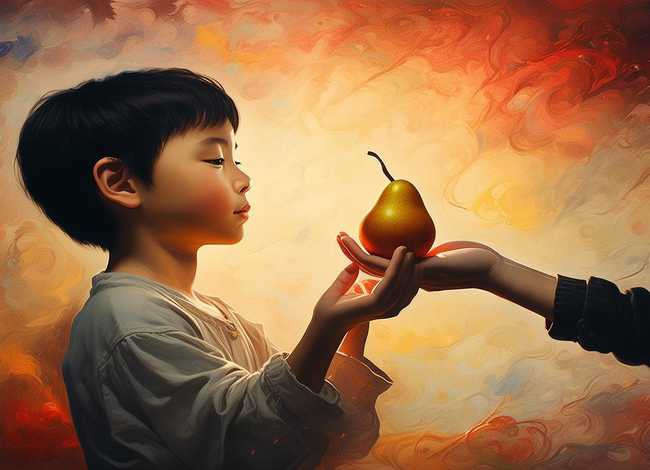 孔融让梨；孔融让梨抽象版