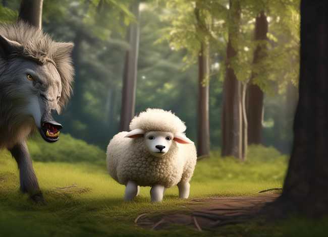 小羊和大灰狼童话；小羊和大灰狼童话作文