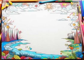 故事填色模板（故事填色模板图片）