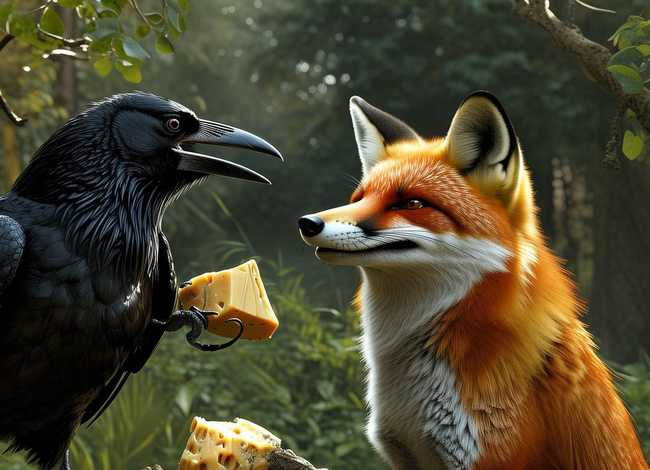 乌鸦与狐狸的故事英文版；乌鸦与狐狸的故事英文版80字