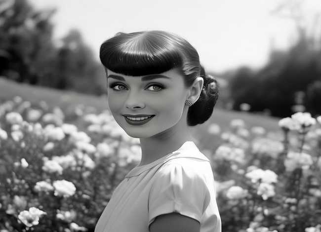 奥黛丽赫本儿童图片，奥黛丽赫本图片奥黛