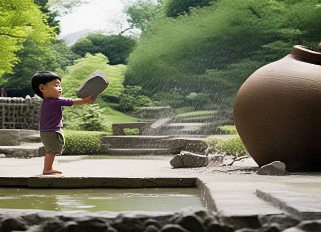 幼儿故事司马光砸缸（幼儿故事司马光砸缸故事配图）