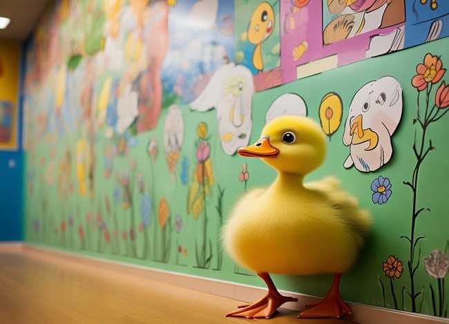 幼儿园丑小鸭故事绘本、幼儿园丑小鸭故事绘本墙