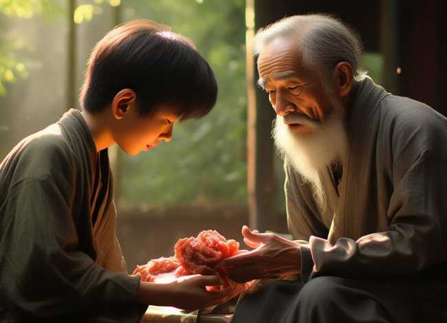 经典孝顺的故事，经典孝顺的故事割肉
