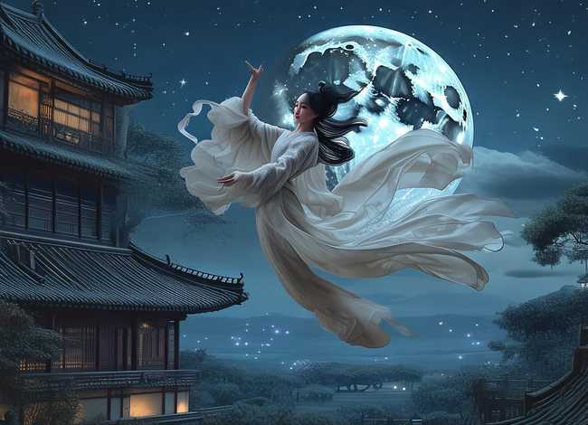 嫦娥奔月的故事画画；嫦娥奔月的故事画画怎么画