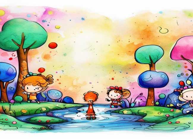 彩铅儿童画故事插图；彩铅故事插画手绘图片