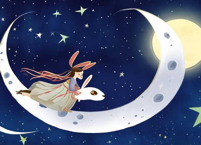 嫦娥奔月英语主题儿童画 嫦娥奔月英语手抄报怎么画