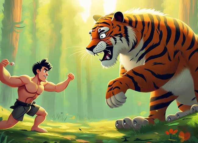 武松打虎儿童故事配图；武松打虎的幼儿故事