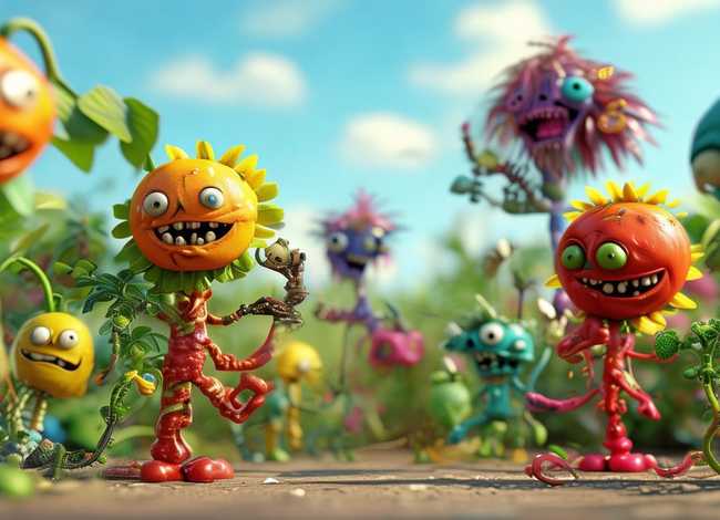 植物大战僵尸儿童画图片 植物大战僵尸幼儿绘画