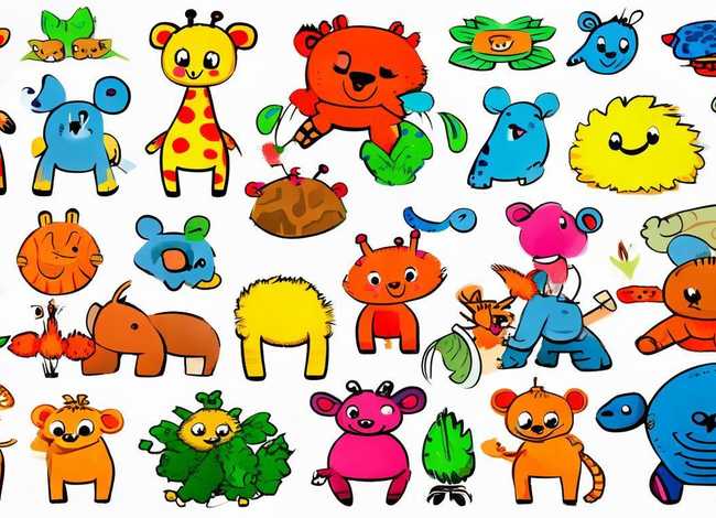 动物的儿童画图片大全，动物的儿童画图片大全简单好看