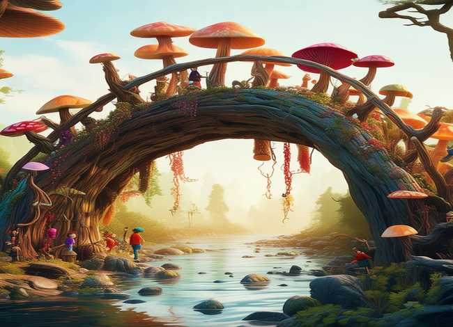 奇怪的桥儿童故事图（大班幼儿奇怪的桥故事图片）