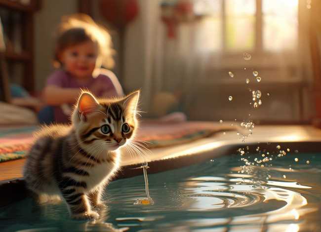 儿童睡前故事小猫钓鱼、幼儿故事在线听睡前小猫钓鱼