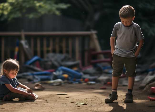 男童游乐场推落4岁女童后转身离去；南宁7岁男孩在游乐场被推倒致骨折,谁该担责？