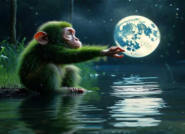 小故事猴子捞月亮，小故事猴子捞月亮视频播放