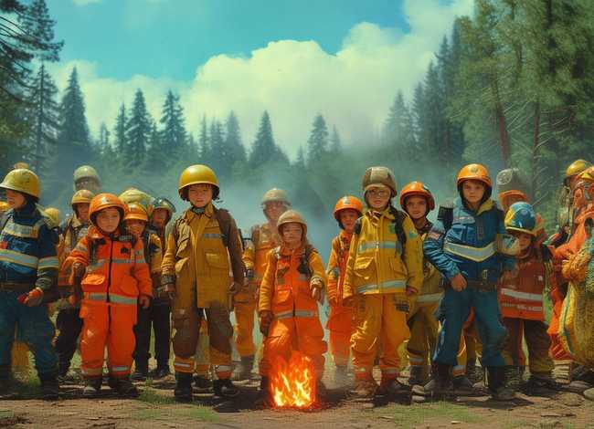 森林灭火儿童故事，森林灭火儿童画