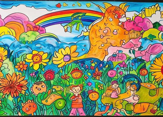 儿童画图片大全大图，儿童画图片大全大图可爱