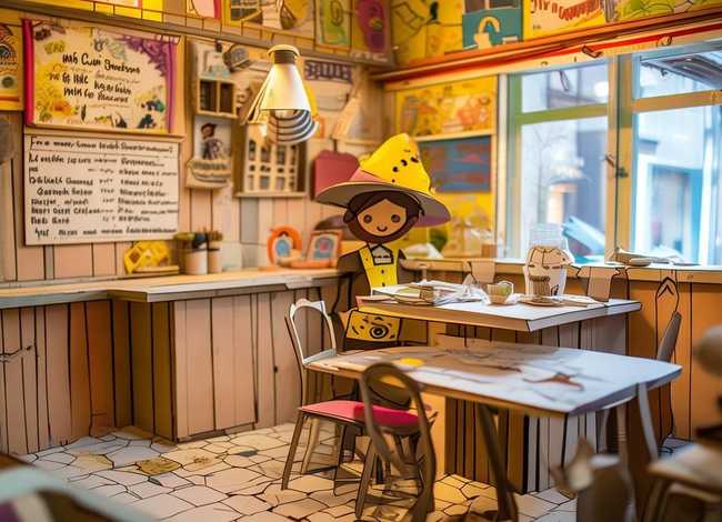 儿童纸板餐厅故事；餐厅纸的故事