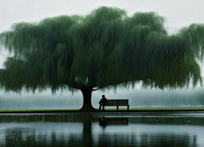 雨天的故事绘画；雨天的故事绘画图片