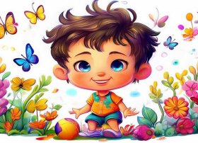 男孩儿童图画素材、男孩儿童画图片