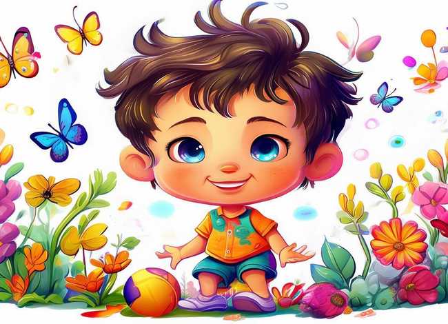 男孩儿童图画素材、男孩儿童画图片