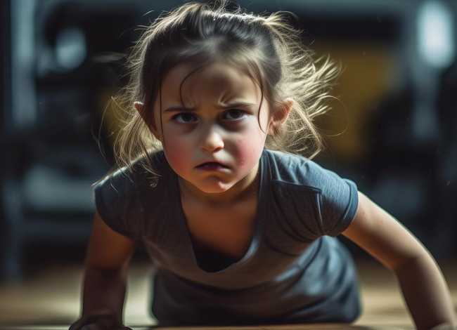 柔术痛苦训练小女孩 - 小女孩练柔术基本功痛苦