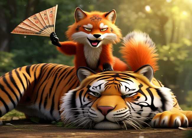 狐假虎威亲子故事视频 - 狐假虎威的故事视频一等奖