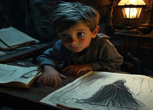 男孩画中有陌生人的故事、男孩画中有陌生人的故事电影