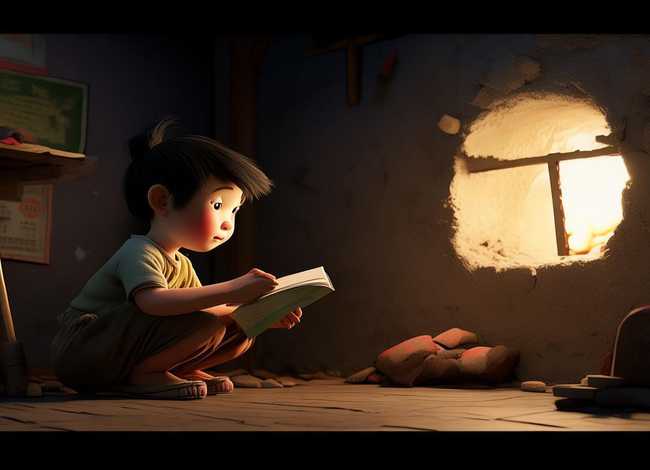 历史儿童故事典故凿壁偷光 - 幼儿历史故事凿壁偷光