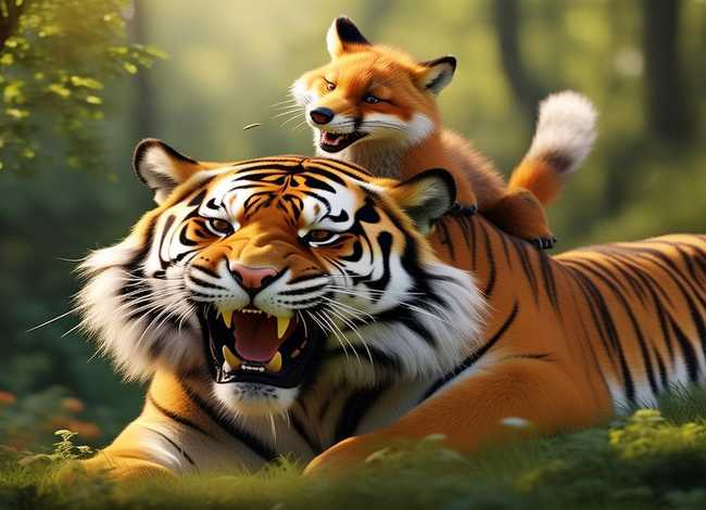 狐假虎威寓言儿童故事视频、寓言故事狐假虎威故事视频