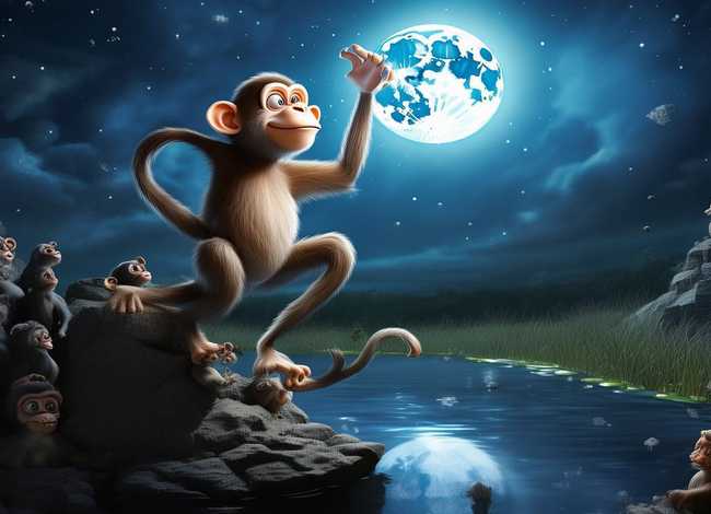 猴子捞月亮完整故事，猴子捞月亮完整故事在线听