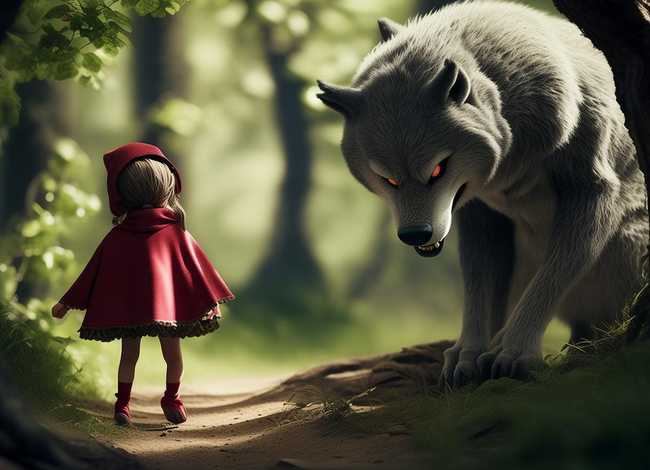 儿童故事大灰狼和小红帽的故事、大灰狼和小红帽的故事简单版