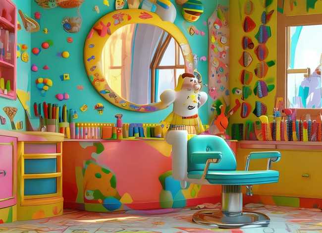 儿童故事理发店；幼儿园故事理发店