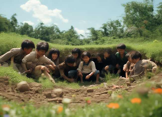 儿童地道战故事书 - 地道战儿童图片