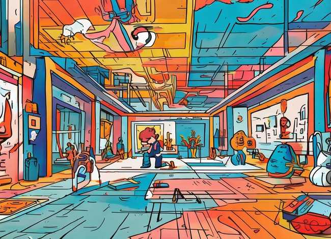 博物馆简笔画儿童画 博物馆内部儿童简笔画