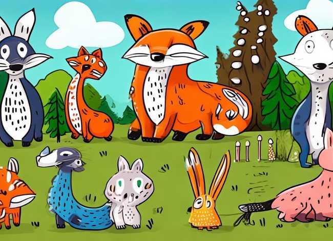 动物故事插图简笔画，动物故事插图简笔画怎么画