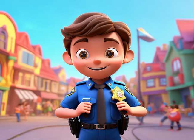 儿童动画片警察故事 - 警察的儿童动画片