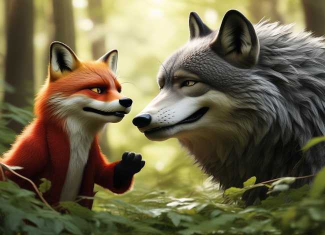 狼和狐狸的故事、大灰狼和狐狸的故事