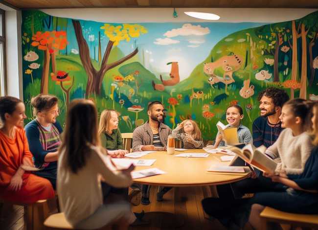 亲子故事会背景图，亲子故事背景图片